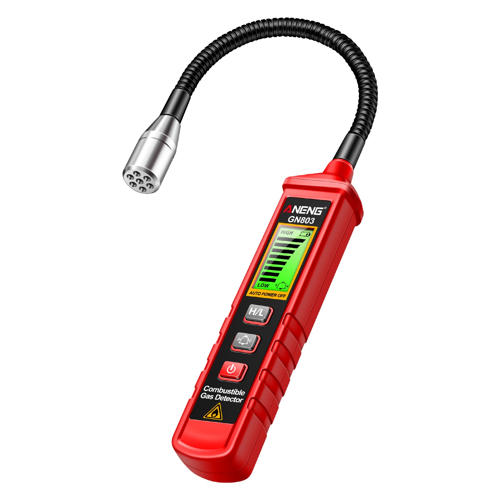 ANENG GN803 Combustible Gas Detector with Indicator Screen, Flexible Hose Methane Tester ANENG GN803 Combustible Gas Detector with Indicator Screen, Flexible Hose Methane Tester